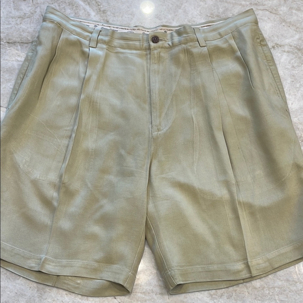 MEN'S SALE Tommy Bahama 100%‎ Silk Bermuda Shorts | Sage Green | Men’s 36